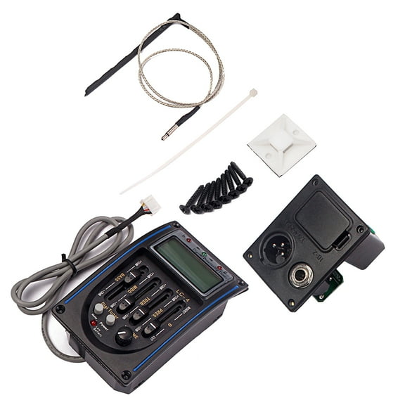 COOPHYA Guitar Pickup 4 Bands Eq Digital Tuner 1 Musicians Black