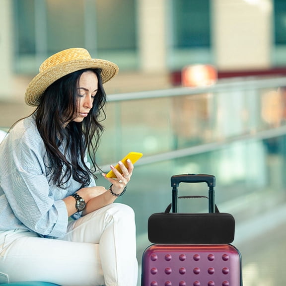 COOPHYA Hard Travel Hair Curler Case Black Scratch Resistant Protective Storage Bag