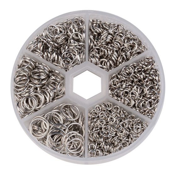 COOPHYA Jewelry Making Rings 1 Set Silver Iron Hanging Rings Diy Accessories For Home Use