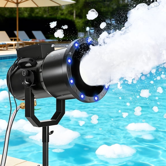 COOPHYA LED Foam Machine with Remote Control, Outdoor Jet Bubble Maker for Stage, Wedding & Christmas Party