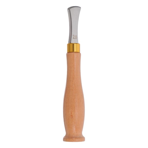 COOPHYA Leatherworking Edge Creaser Tool with Wooden Handle Stainless Steel for Belts and Straps Crafting
