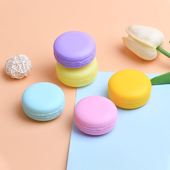 COOPHYA Macaron Containers Assorted .5x1.8in Small Lotion Containers For Purse 12Pcs