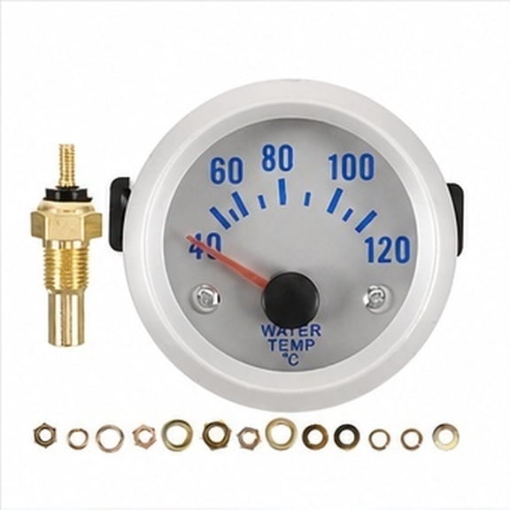 COOPHYA Mechanical Car Water Temperature Gauge with LED Light, Accurate Engine Temperature Meter for Vehicle Monitoring