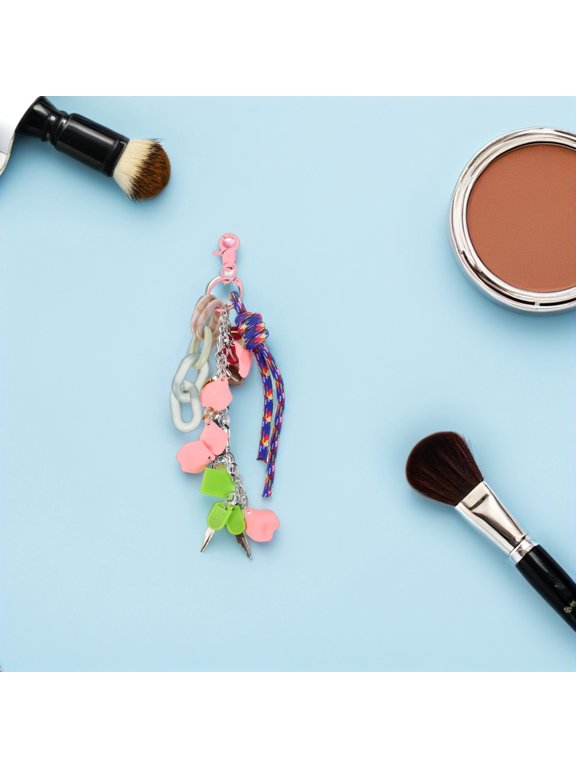 Colorful Macaron Acrylic Keychain Pendant - Stylish Handbag Charm Accessory for Women and Teens