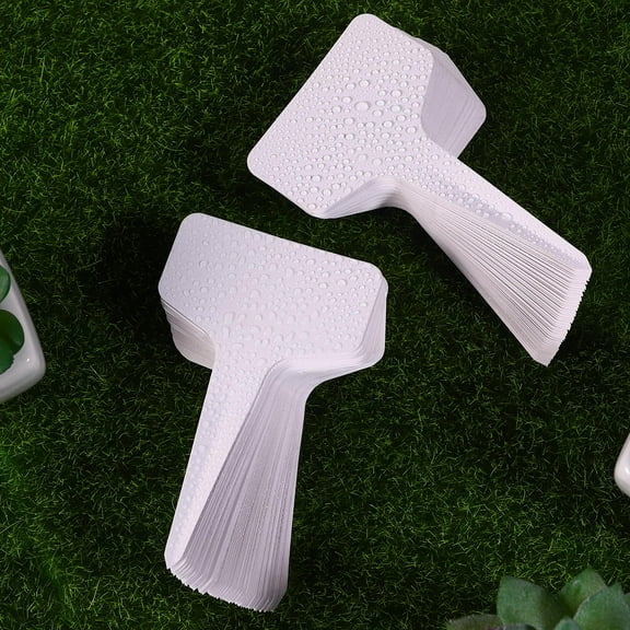 COOPHYA Nursery Marking Tags 100Pcs Plastic T-shaped Garden Stakes Easily Cleaned Grey