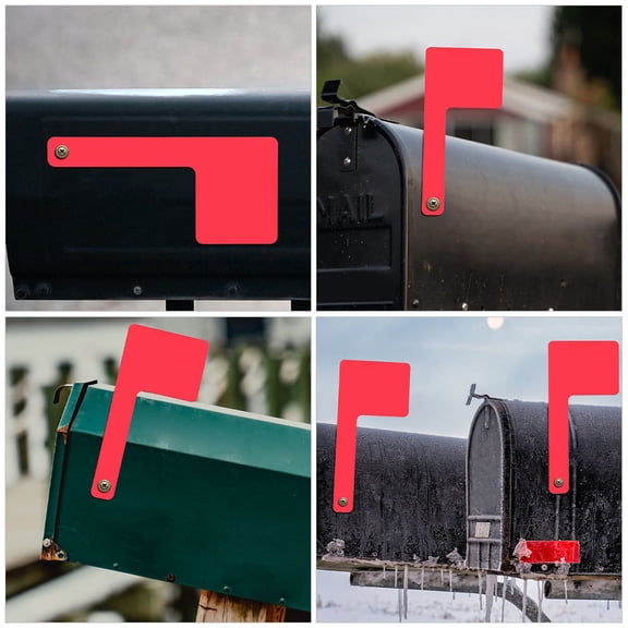COOPHYA Outdoor Acrylic Mailbox Flag Red Rotatable Heavy Duty Universal Mailbox Accessory