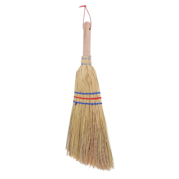 COOPHYA Outdoor Floor Broom with Natural Straw Bristles for Garage and Yard Cleaning
