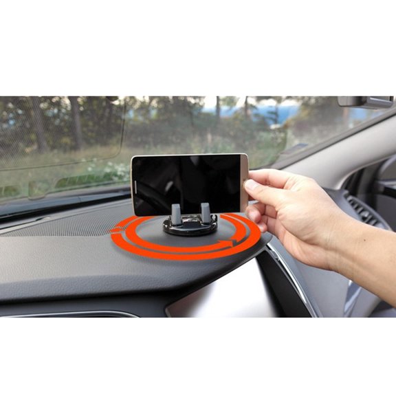 COOPHYA Car GPS Phone Holder Silicone Pad Mat in Red with 360 Degree Rotation and Secure Hook