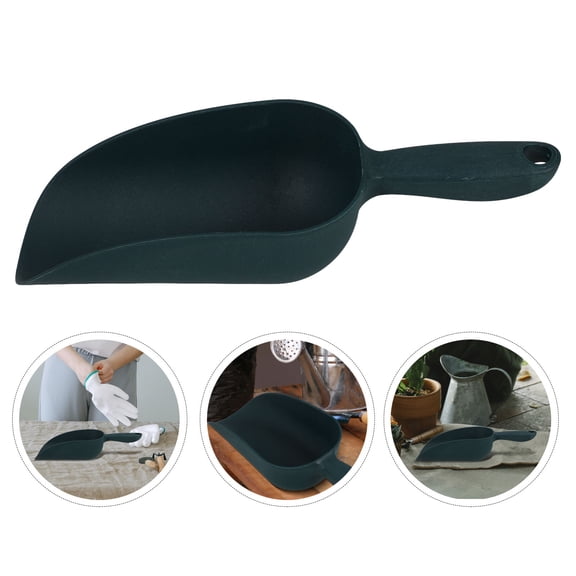 COOPHYA Plastic Gardening Shovel Small Garden Trowel Dark Green Root Cutting For Gardening 1Pack