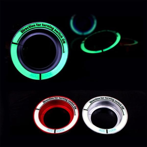 COOPHYA Red Luminous Ring Sticker 1Pcs for Car Ignition Key Cover and Keyhole Protection