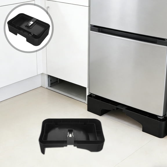 COOPHYA Universal Refrigerator Drain Pan Black Plastic for Leak Prevention and Easy Installation