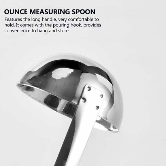 COOPHYA Stainless Steel Kitchen Spoon Long Handle for Sauce Preparation 1Pack