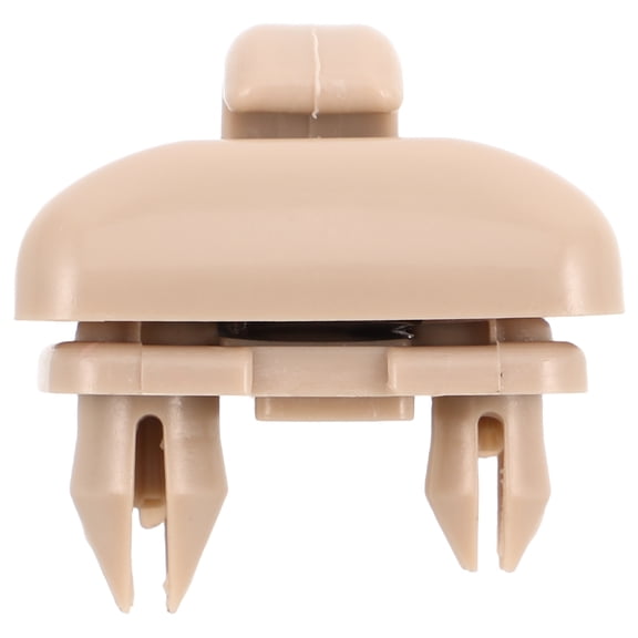 COOPHYA Sun Visor Clip Holder for Car Beige Compact Sunshade Hook and Makeup Mirror Accessory