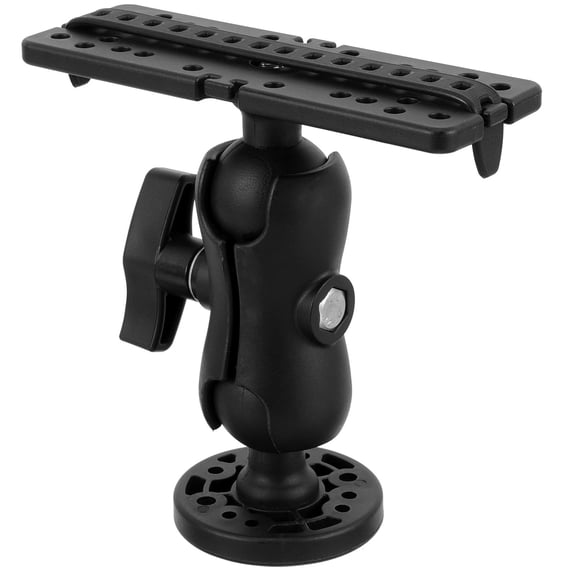 COOPHYA Black Adjustable Swivel Fish Finder Mount with Quick Release for Boats and Marine Use