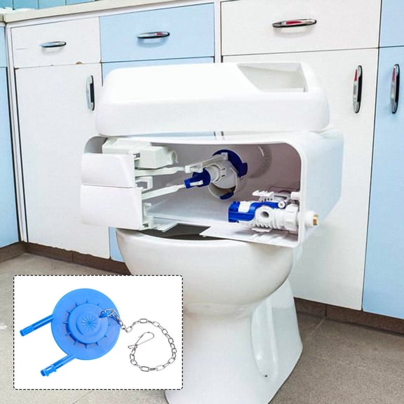 COOPHYA Toilet Flapper Seal Replacement 1Set in Blue for Ensuring Proper Functionality in Tanks