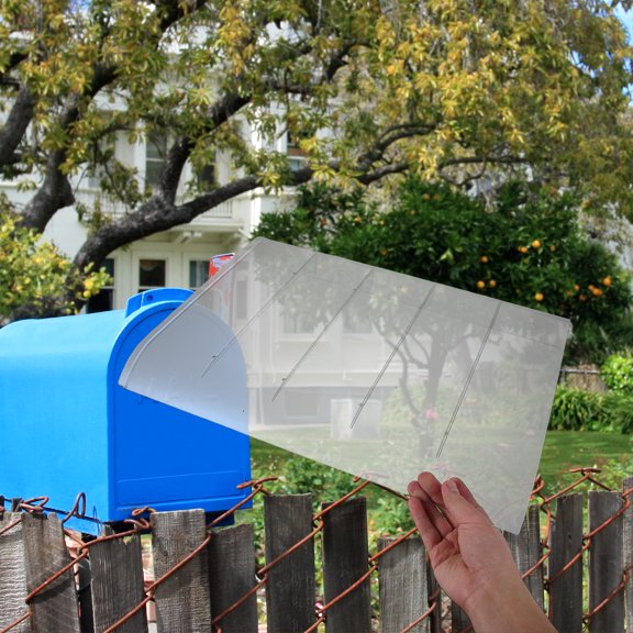 COOPHYA Transparent Plastic Mailbox Rain Barrier Plate with Wall Mounted Weatherproof Design