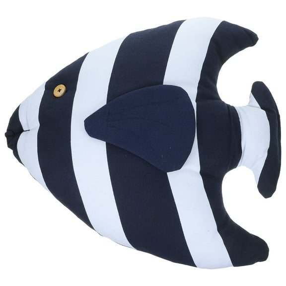 COOPHYA Tropical Pillow 1 Pc Blue Fish Shaped Cushion PP Cotton Comfortable Touch