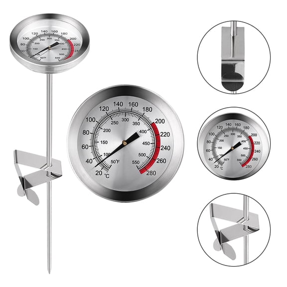COOPHYA Turkey Deep Fry Thermometer Cooking Temperature Probe Stainless Steel Food Cooking Assistance 1Pcs