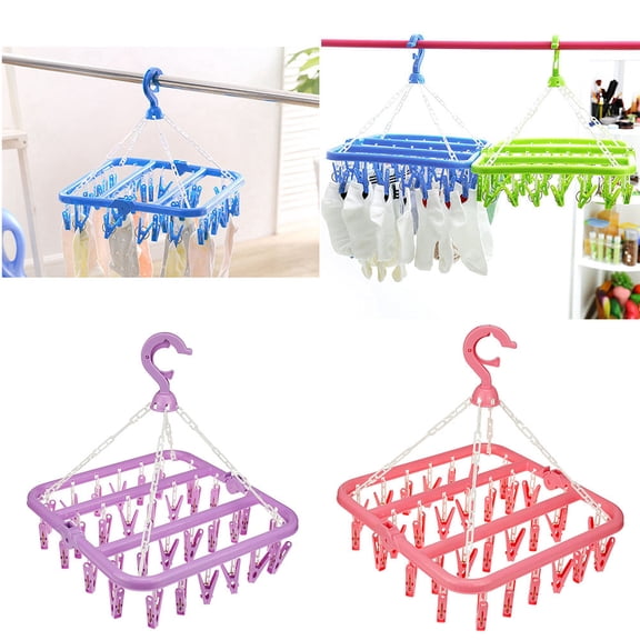 COOPHYA Underware Drying Rack Foldable 1Pcs Clothes Drying Hanger With Clips For Underwear Socks Towels