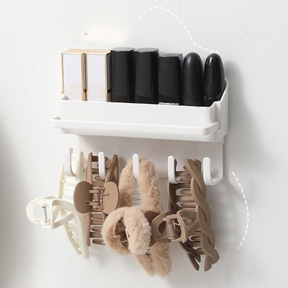 COOPHYA Elegant White Hair Bow Holder Wall Mount Rack for Home, Party, and Kids Accessories Storage