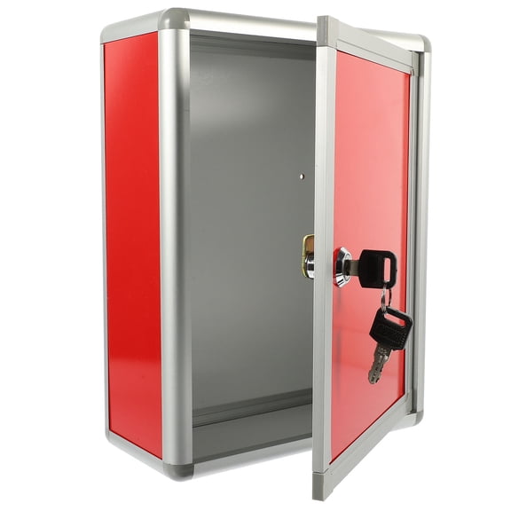 COOPHYA Red Aluminum Wall Mount Mailbox for School Ceremonies, Storage and Collection, 1 Pack