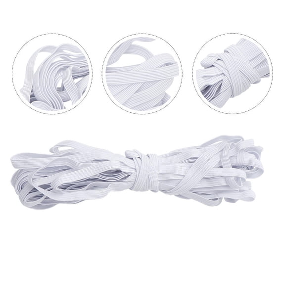 COOPHYA White Elastic Band 1 Roll 9000X1X0.2In For Diy Projects Sewing Accessories High Durability