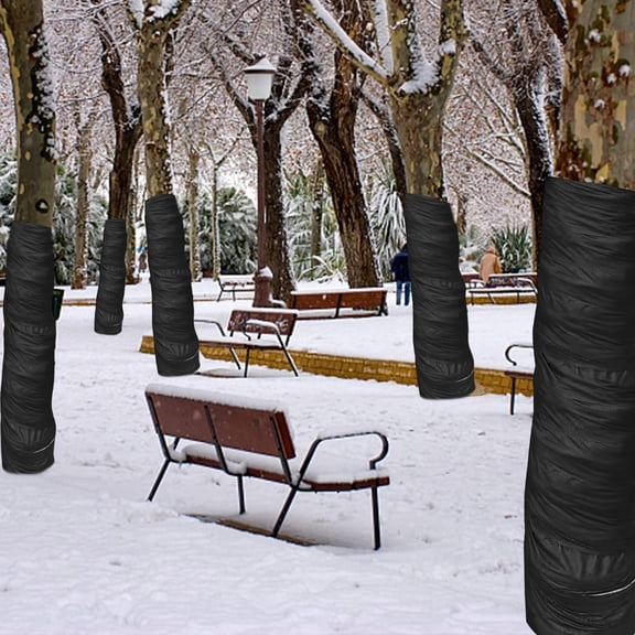 COOPHYA Winter Tree Protection Wrap Black Nonwoven Tree Trunk Bandage for Damage Repair