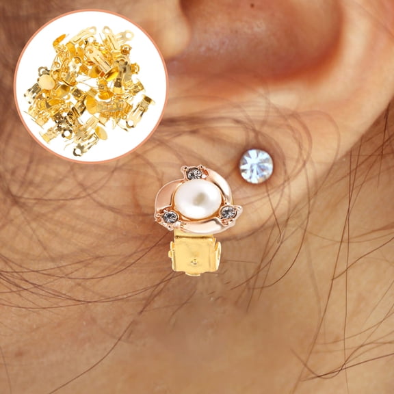 COOPHYA Women Jewelry 100Pcs Clip On Earrings Non Pierced Ear Clips Design for Parties