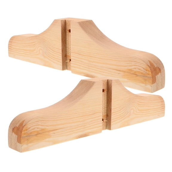 COOPHYA Wood Room Divider Stand 2Pcs Beige Rectangular for Home Use and Privacy Construction