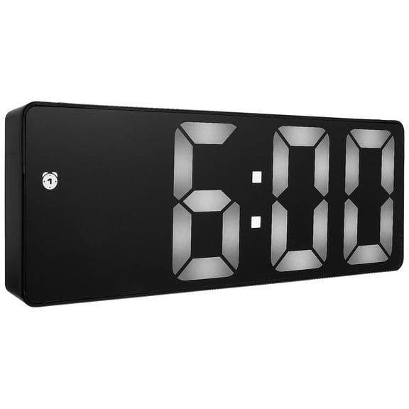 COOPHYA modern digital clock Digital Mirror Clocks ABS Black 1Set for Office Meeting Room Restaurant