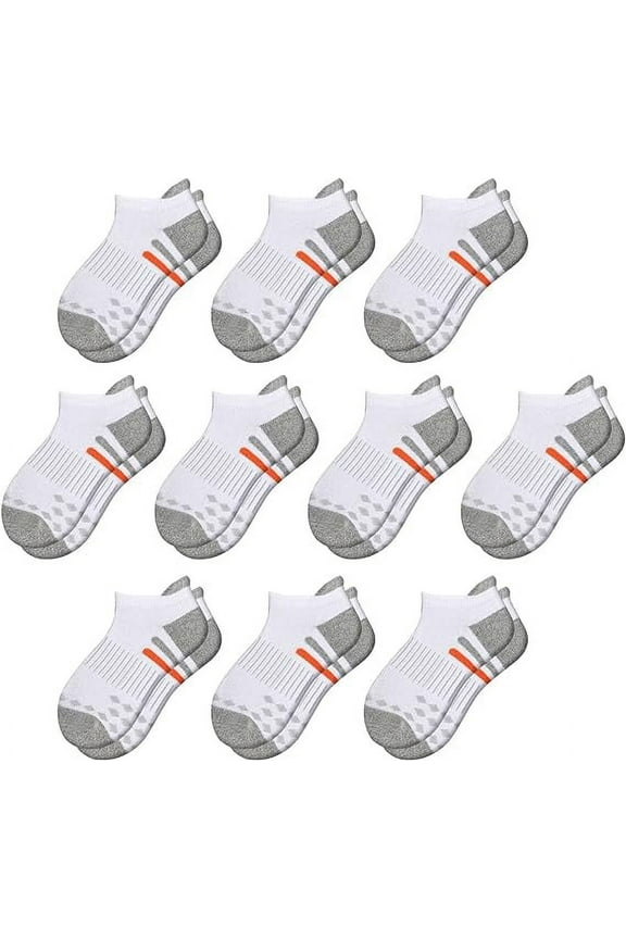 10 Pairs Kids Socks Cotton Ankle Socks Low Cut Short Socks With Cushioned Sole