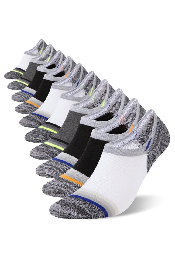 10 Pairs Mens No Show Socks Low Cut Comfort Cushion Casual Socks