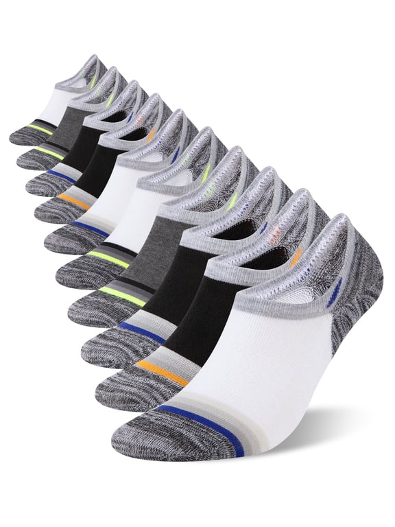 10 Pairs Mens No Show Socks Low Cut Comfort Cushion Casual Socks