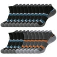 thumbnail image 1 of COOPLUS 10 Pairs Mens Low Cut Ankle Socks Cushioned Tab Socks Moisture Wicking Athletic Running Socks (Sock Size 10-13), 1 of 8