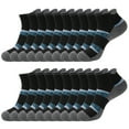 thumbnail image 1 of COOPLUS 10 Pairs Mens Low Cut Ankle Socks Cushioned Tab Socks Moisture Wicking Athletic Running Socks (Sock Size 10-13), 1 of 8