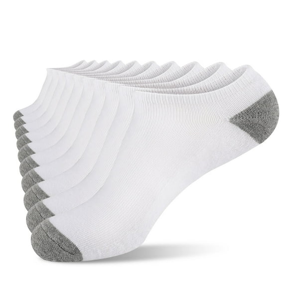 COOPLUS 10 Pairs Mens Low Cut Socks Ankle No Show Running Breathable Socks