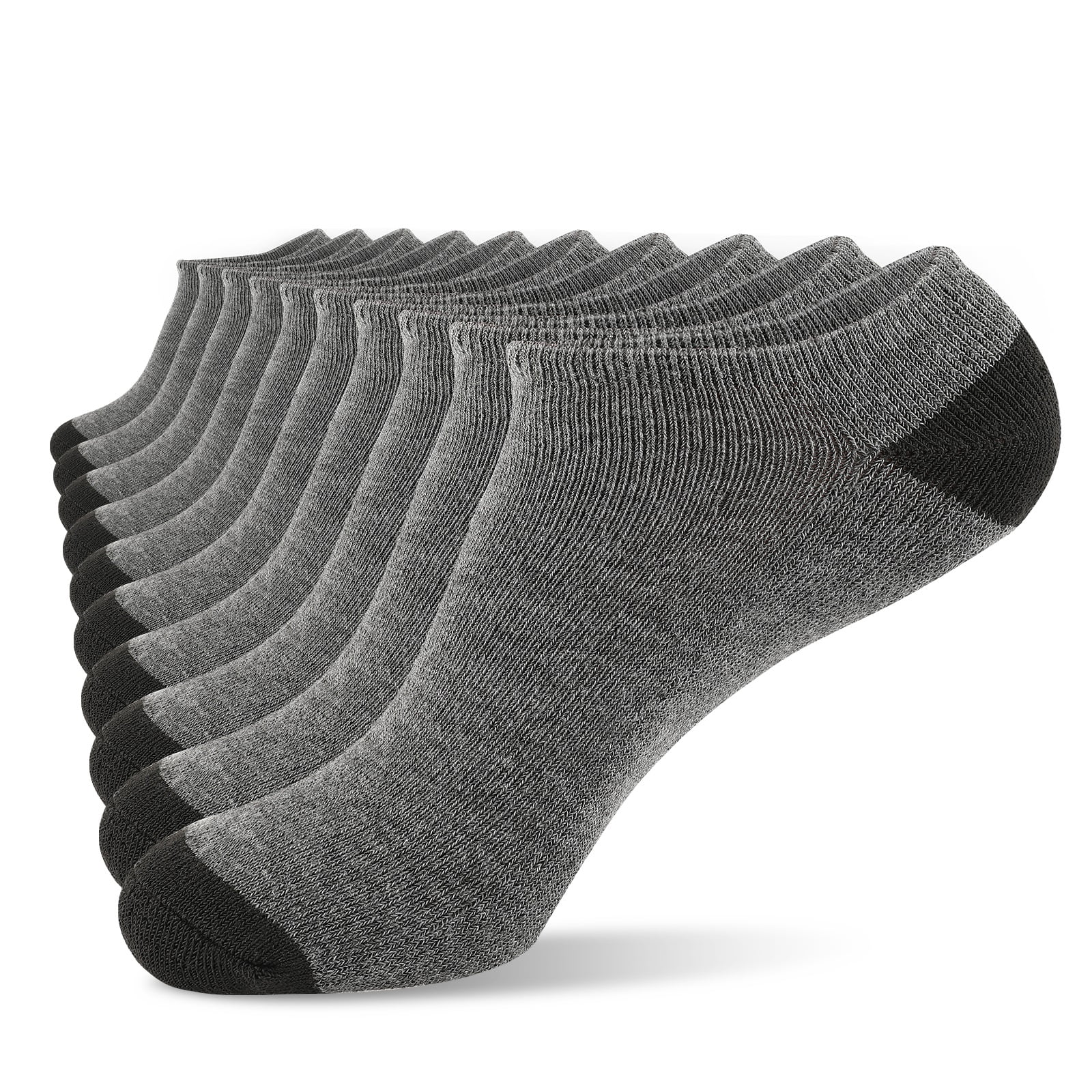 COOPLUS 10 Pairs Mens Low Cut Socks Ankle No Show Running Breathable Socks