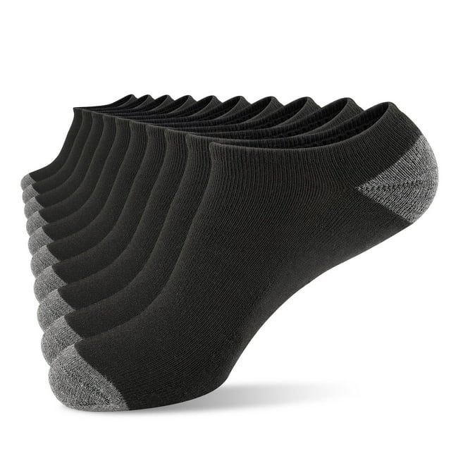 COOPLUS 10 Pairs Mens Low Cut Socks Ankle No Show Running Breathable