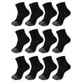 thumbnail image 1 of COOPLUS 12 Pack Mens Ankle Socks Low Cut Cushioned Athletic Performance Breathable Socks for Men, 1 of 9