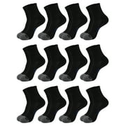 COOPLUS 12 Pack Mens Ankle Socks Low Cut Cushioned Athletic Performance Breathable Socks for Men