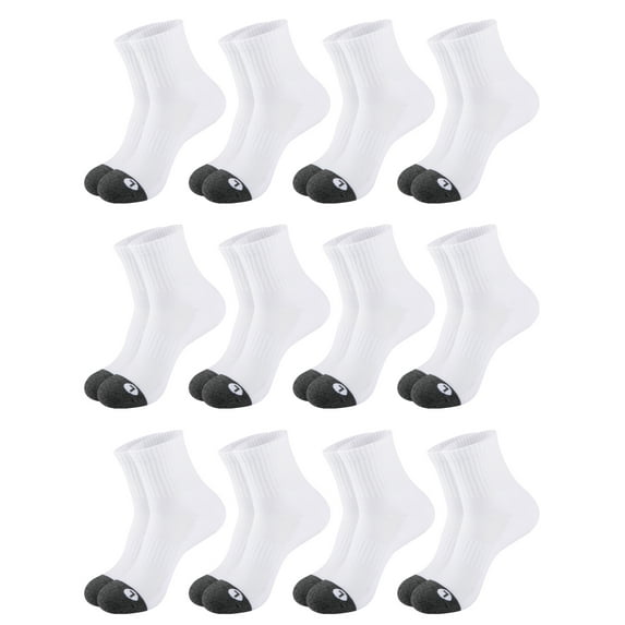 COOPLUS 12 Pack Mens Ankle Socks Low Cut Cushioned Athletic Performance Breathable Socks for Men