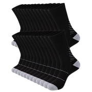 COOPLUS 12 Pack Mens Crew Socks Lightweight Thin Breathable Athletic Work Socks for Men