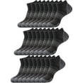 thumbnail image 1 of COOPLUS 12 Pairs Mens Ankle Socks Low Cut Comfortable Sports Breathable Cushioned Socks for Men, 1 of 8