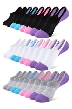 12 Pairs Womens Lightweight No Show Socks Athletic Liner Ankle Invisible Socks for Women