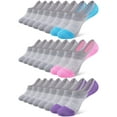 thumbnail image 1 of COOPLUS 12 Pairs Womens Lightweight No Show Socks Athletic Liner Ankle Invisible Socks for Women, 1 of 8