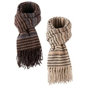 COOPLUS 2 Pack Women Winter Scarf Warm Tassel Shawls and Wraps Large Scarves Gifts for Women