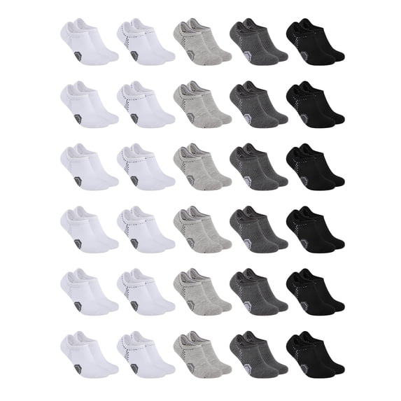 COOPLUS 30 Pairs Bulk No Show Socks for Women, Invisible Low Cut Comfort Socks with Arch Support, Breathable for Women Size 9-11