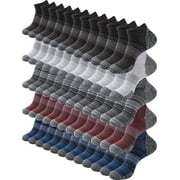 COOPLUS 30 Pairs Mens Socks Ankle Lightweight Socks Low Cut Athletic Thin Socks for Men