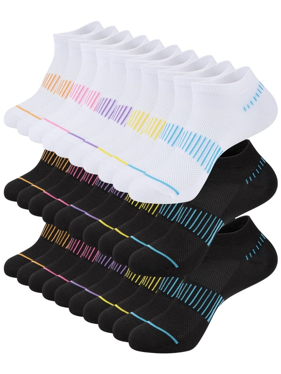 30 Pairs Women's Ankle Socks, Comfortable Breathable Athletic Socks with Arch Support, Soft Lightweight for Running