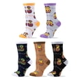 thumbnail image 1 of COOPLUS 5 Pairs Easter Crew Socks for Women Novelty Rabbit Egg Chick Pattern Socks for Gift, 1 of 8